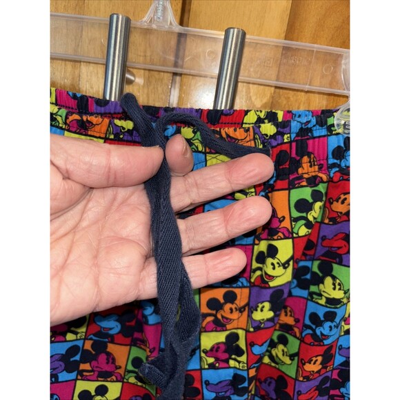 Disney Parks Authentic Mickey Mouse Pants Colorful S Elastic Waist Cotton Pocket - Picture 4 of 9